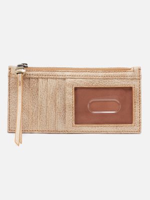 Carte Card Case in Metallic Leather - Gold Leaf