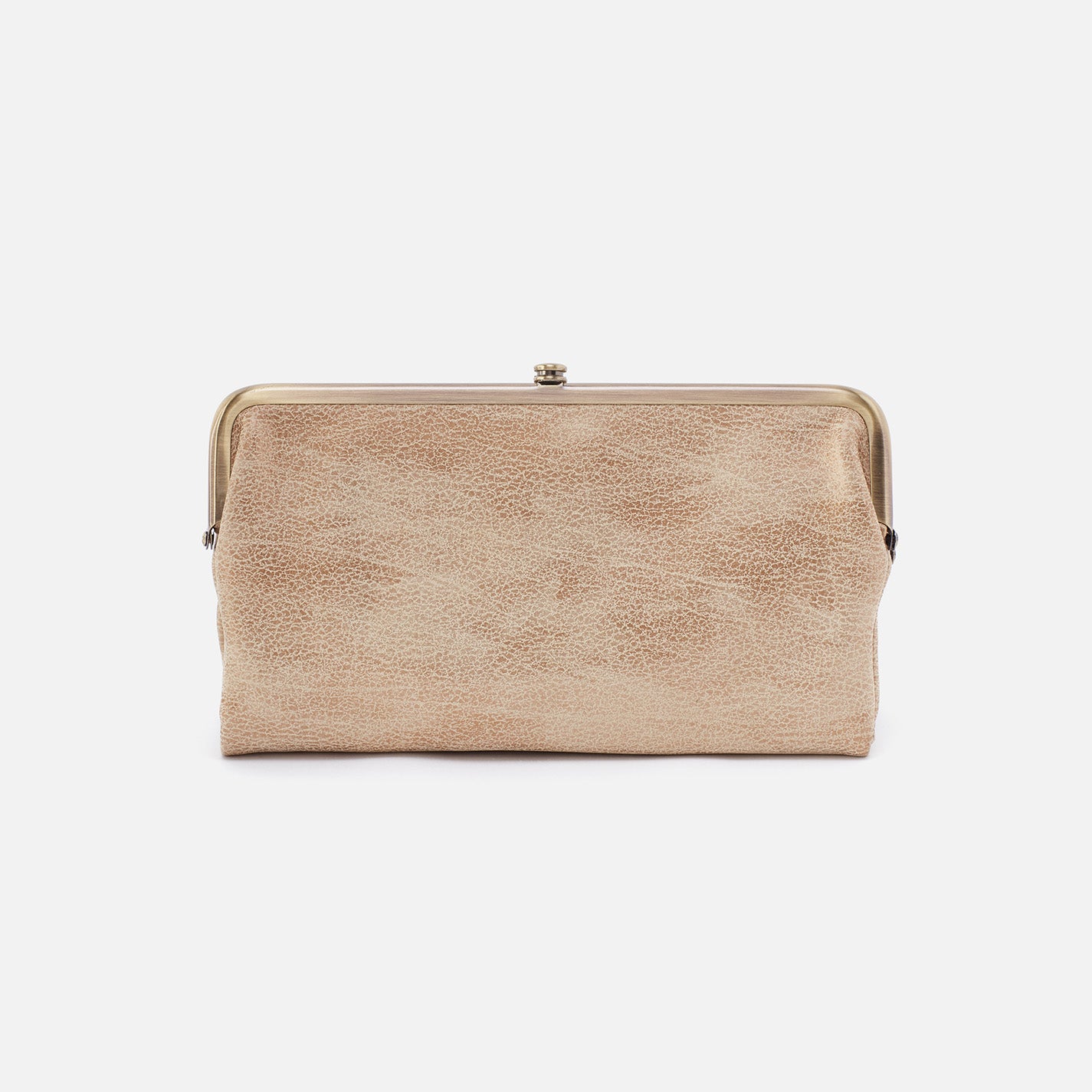 Lauren Clutch-Wallet in Metallic Leather - Gold Leaf - Image 7