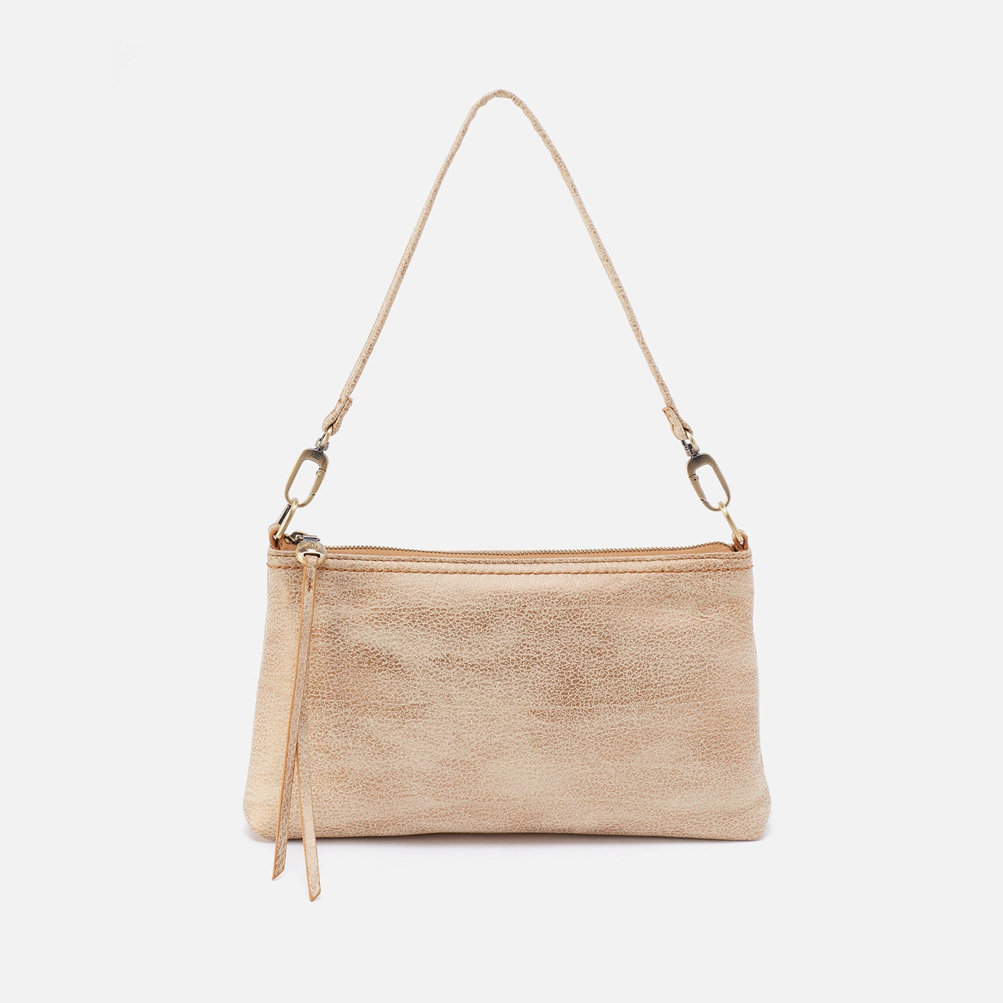 Darcy Crossbody in Metallic Leather - Gold Leaf - Image 8