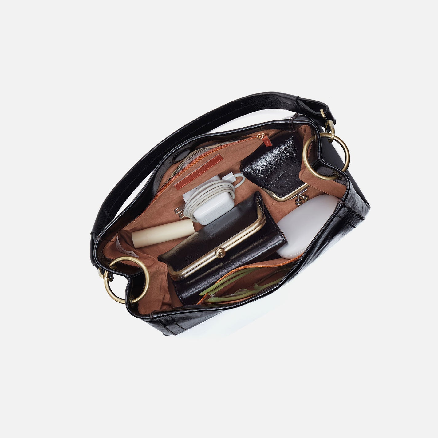 Seneca Shoulder Crossbody in Buffed Leather - Whiskey - Image 4