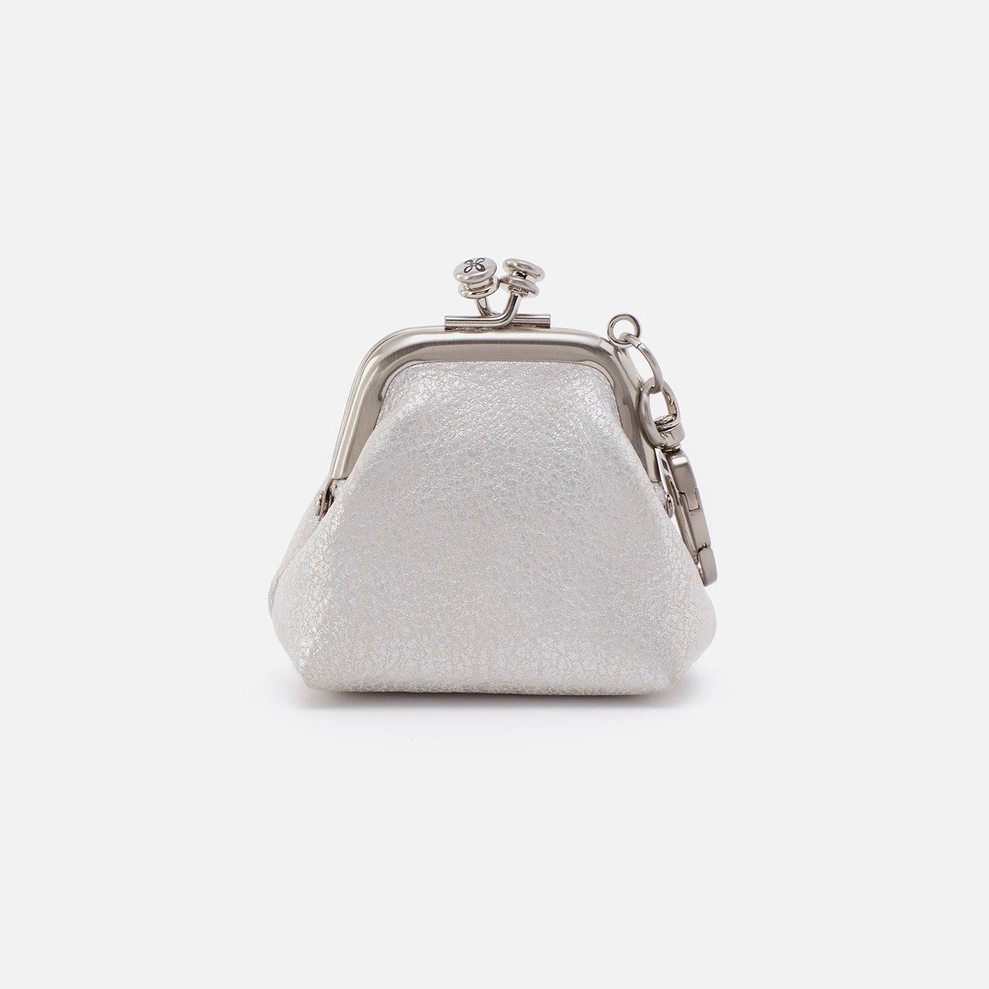 Run Frame Pouch In Metallic Leather - Silver - Image 4