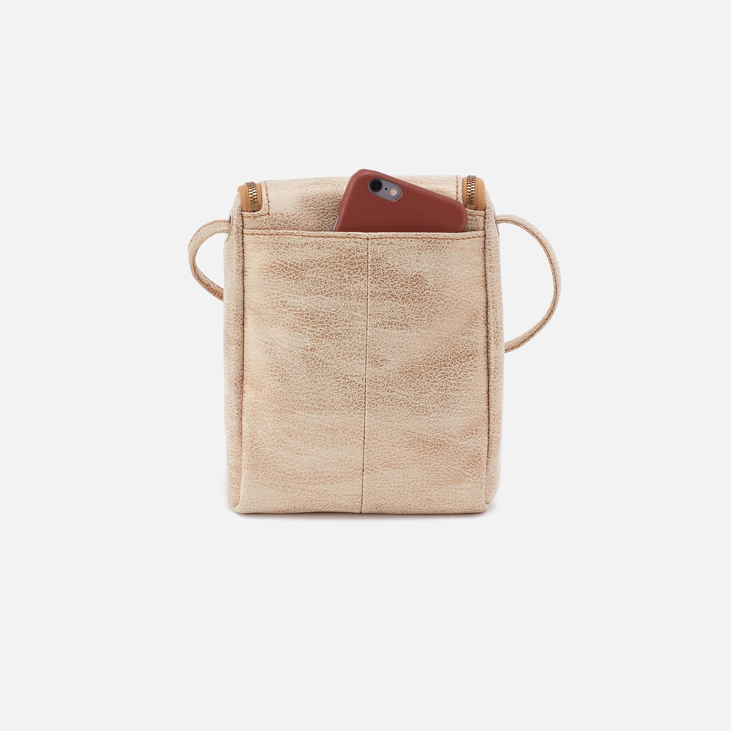 Fern Crossbody In Metallic Leather - Gold Leaf - Image 4