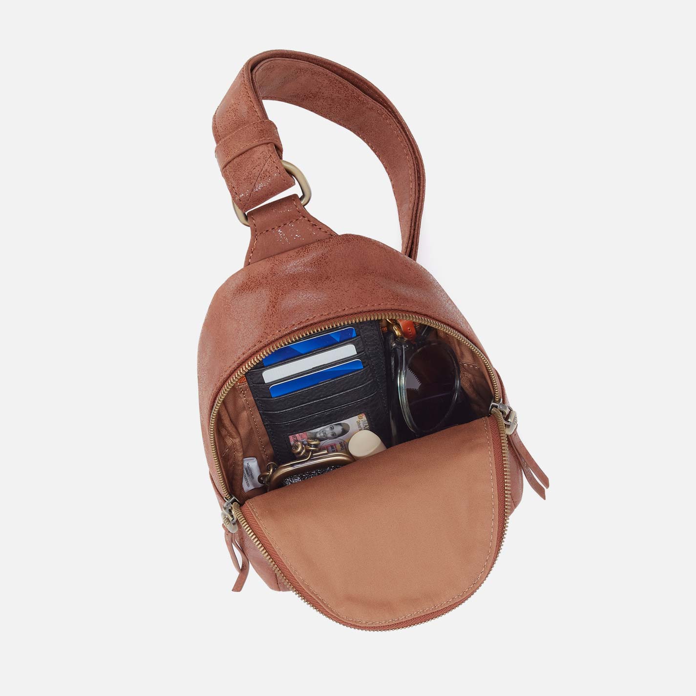 Fern Sling in Buffed Leather - Burnished Saddle - Image 4