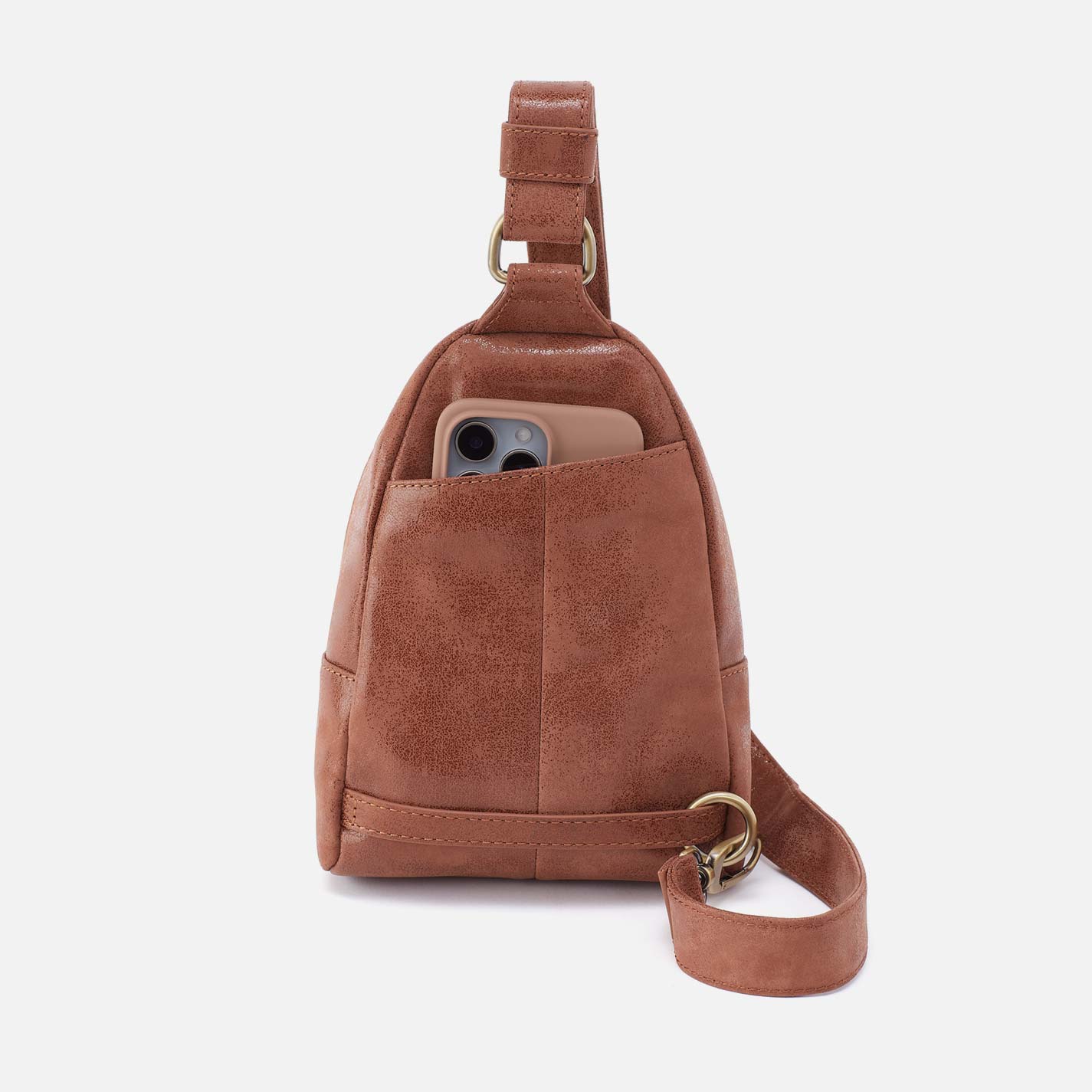 Fern Sling in Buffed Leather - Burnished Saddle - Image 6