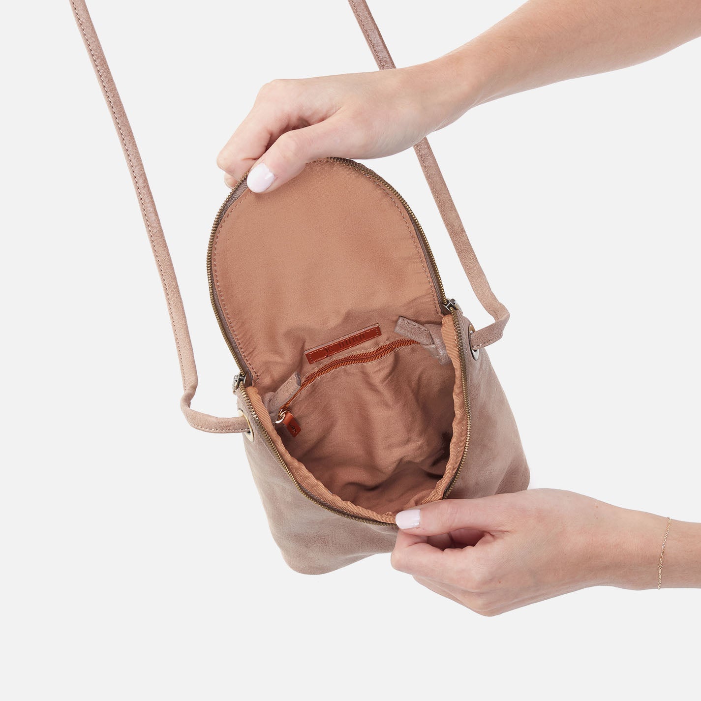 Fern Crossbody in Buffed Leather - Hazel - Image 3