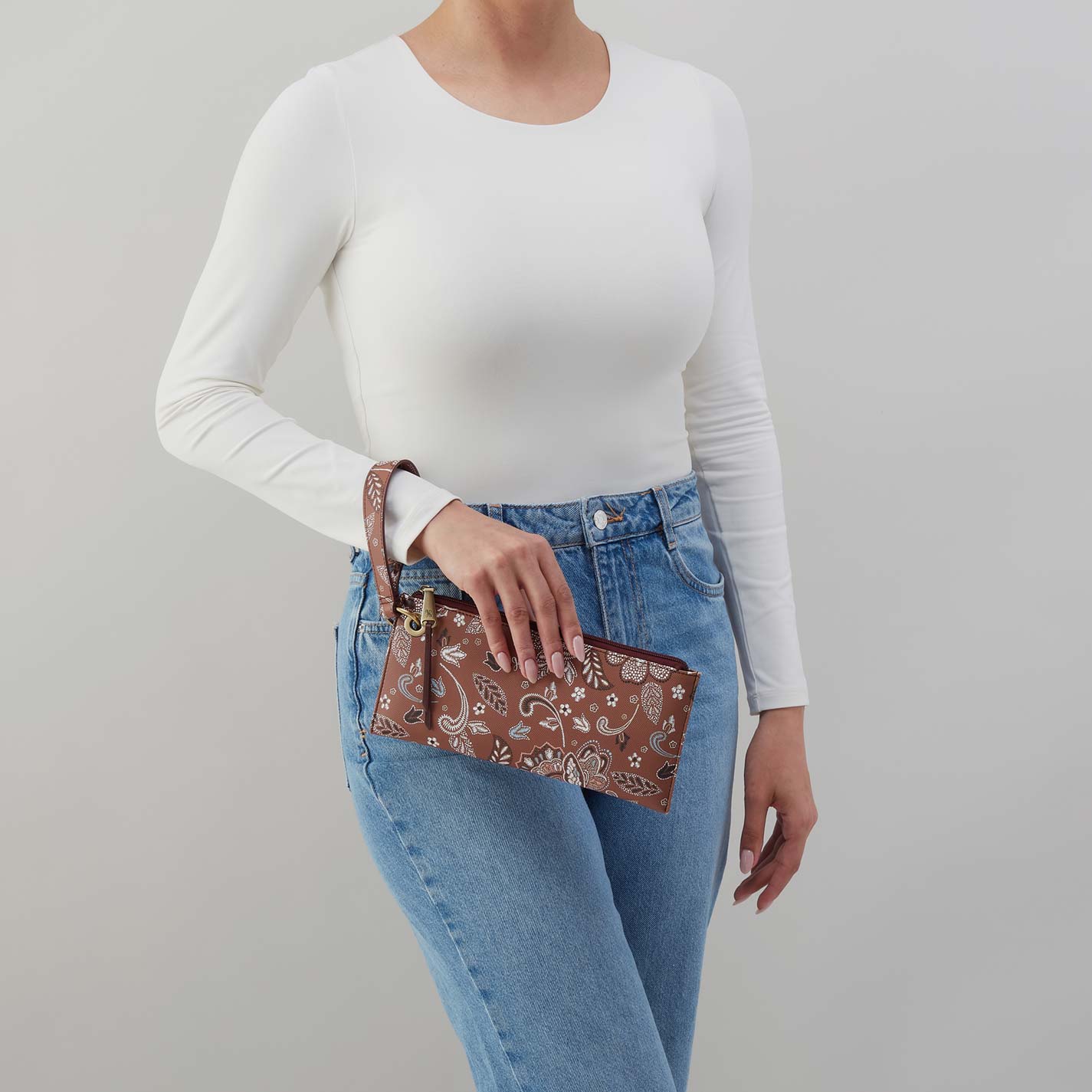 Vida Wristlet in Coated Canvas - Country Road Bloom Canvas - Image 2