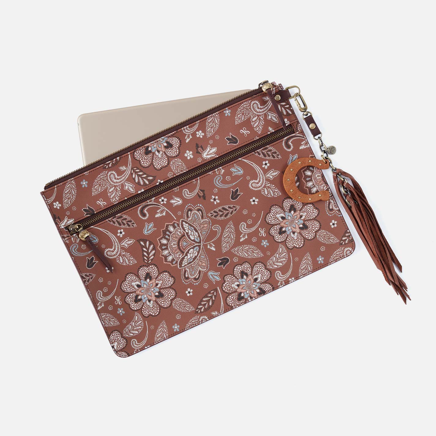 Digital Nomad Small Sleeve in Coated Canvas - Country Road Bloom Canvas - Image 2