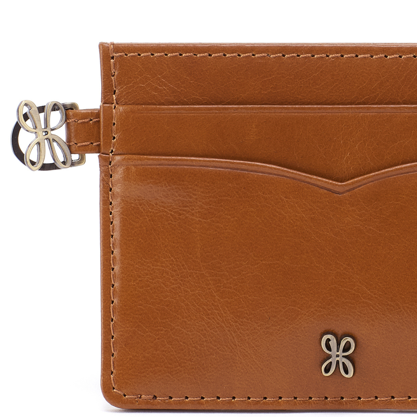 Charmed Card Case in Polished Leather - Wild Bluegrass - Image 2