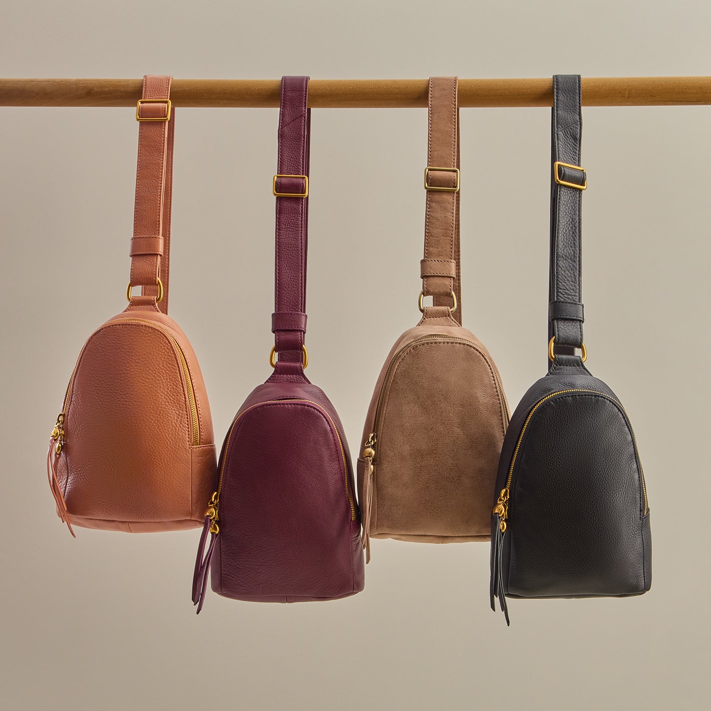 Fern Sling in Pebbled Leather - Mulberry Glaze - Image 2