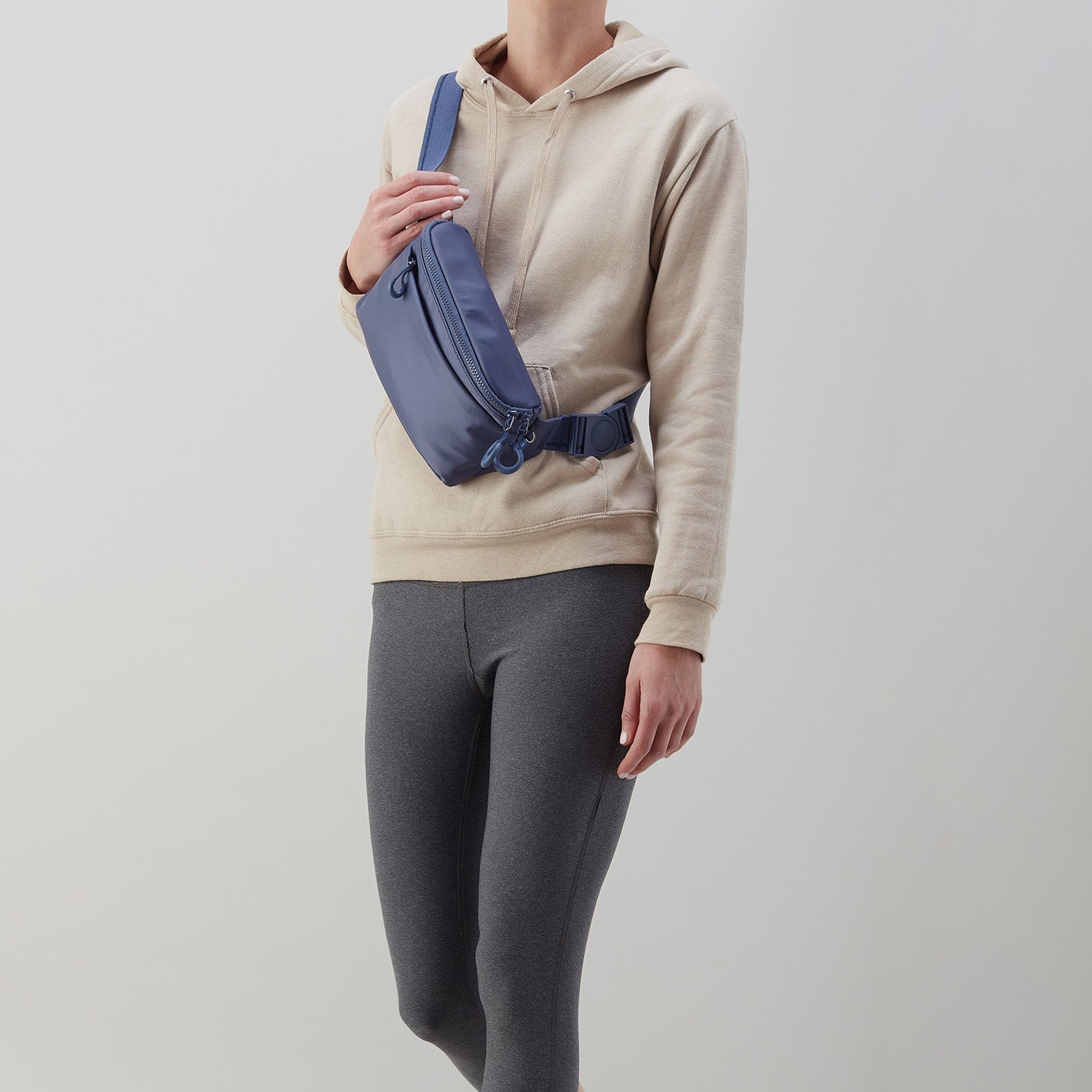 BE HOLD Belt Bag in CaRefiber recycled nylon - Jet - Image 8