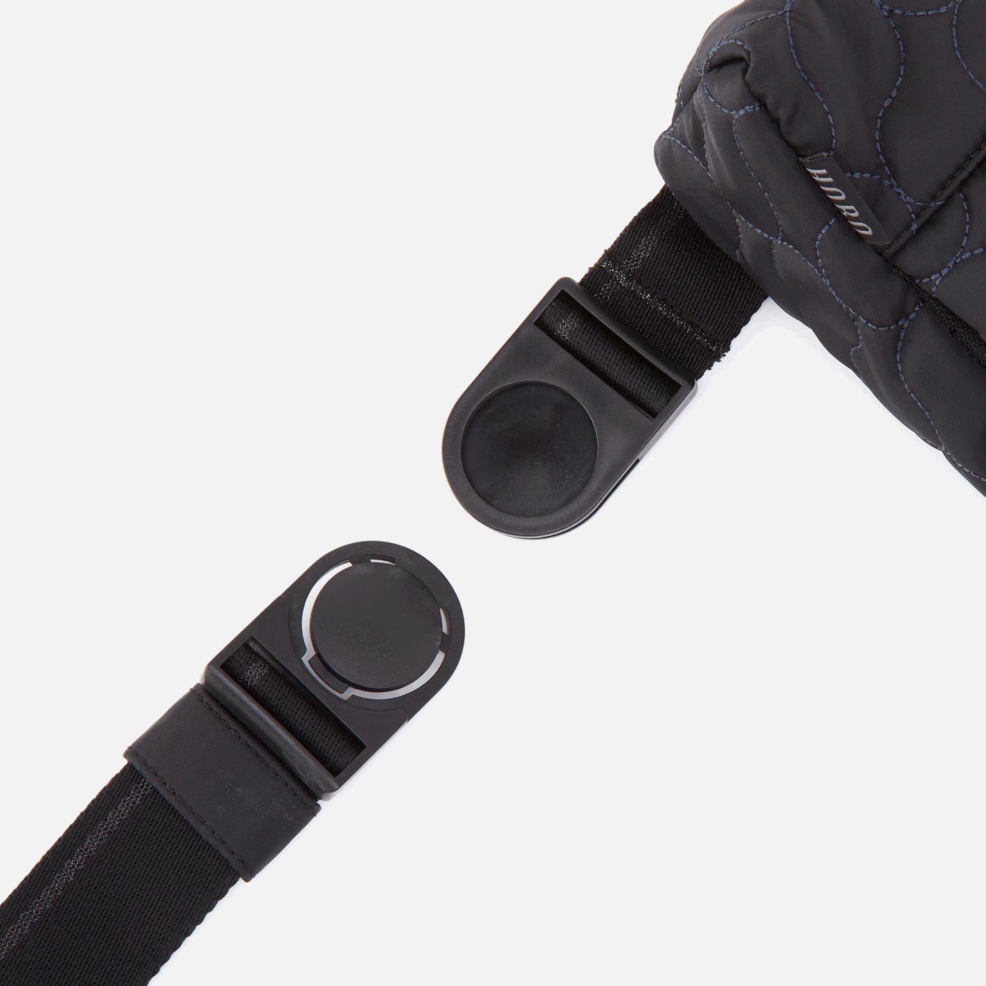 DIALED IN Phone Bag in EverShine nylon - Coffee Gold Metallic - Image 9