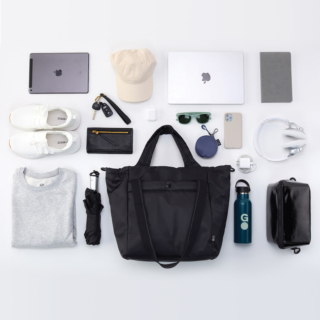 PLACES TO GO Tote in CaRefiber recycled nylon - Jet - Image 8