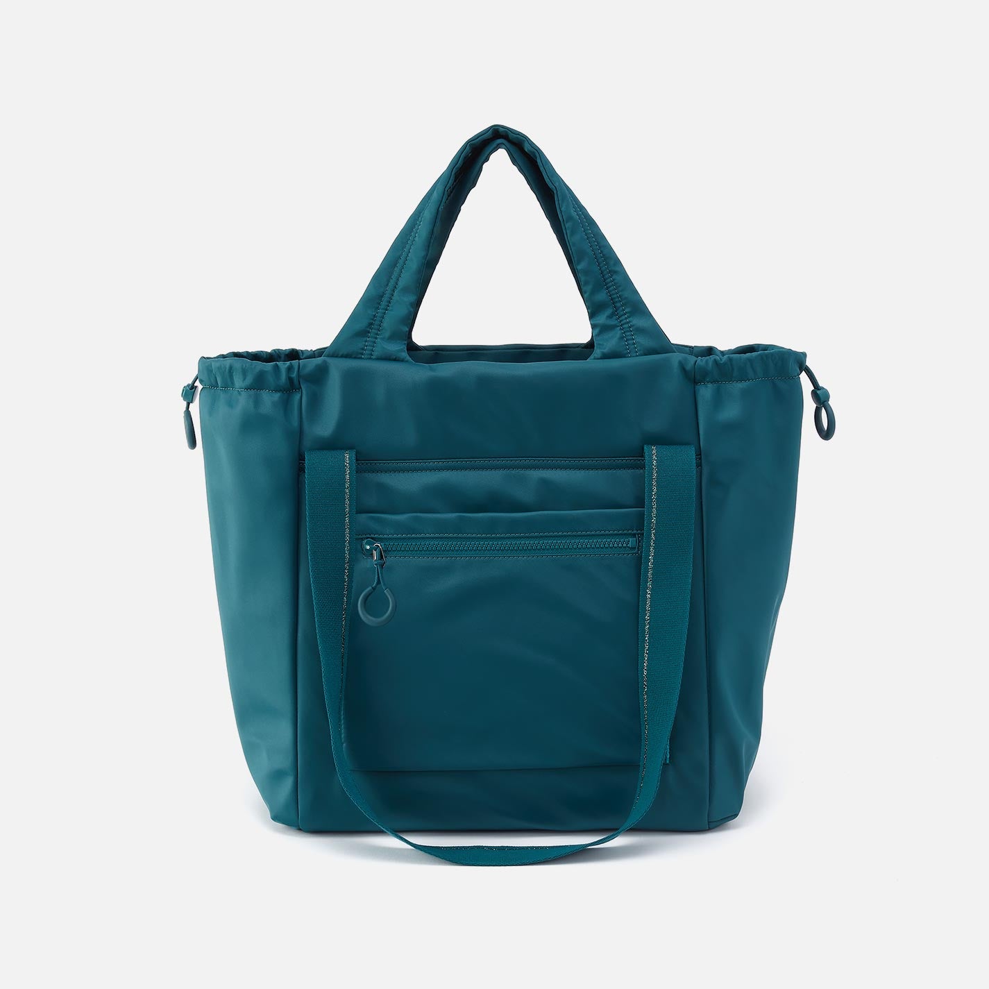 PLACES TO GO Tote in CaRefiber recycled nylon - Teal - Image 4