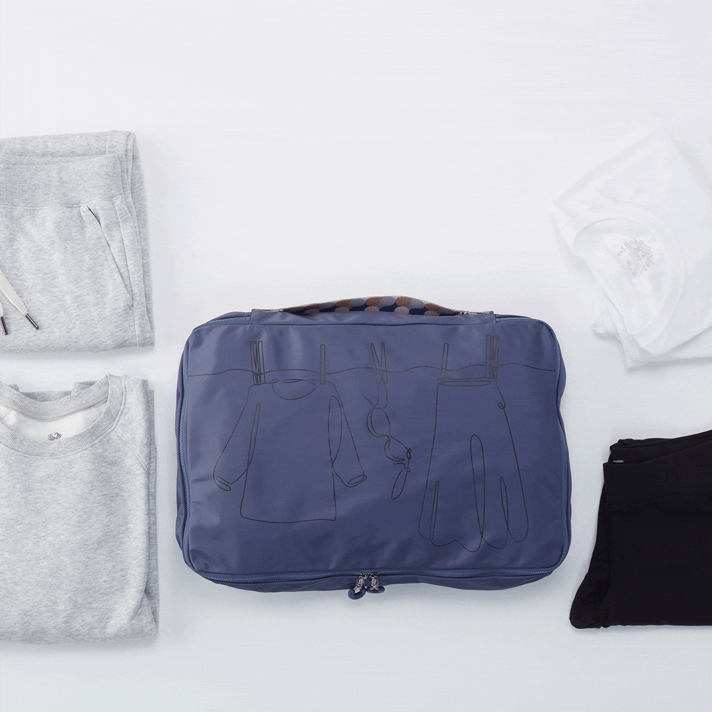 SET TO GO Packing Cube Large in CaRefiber recycled nylon - Lotus - Image 6