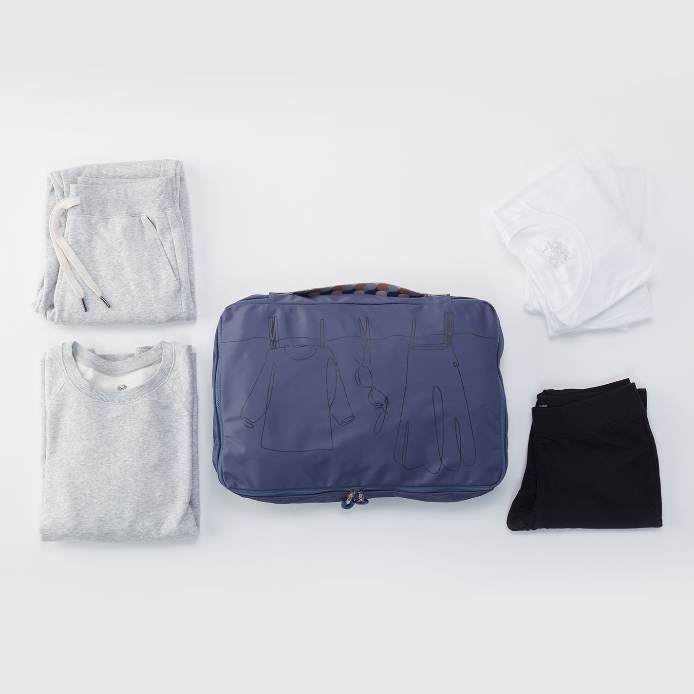 SET TO GO Packing Cube Large in CaRefiber recycled nylon - Lotus - Image 7