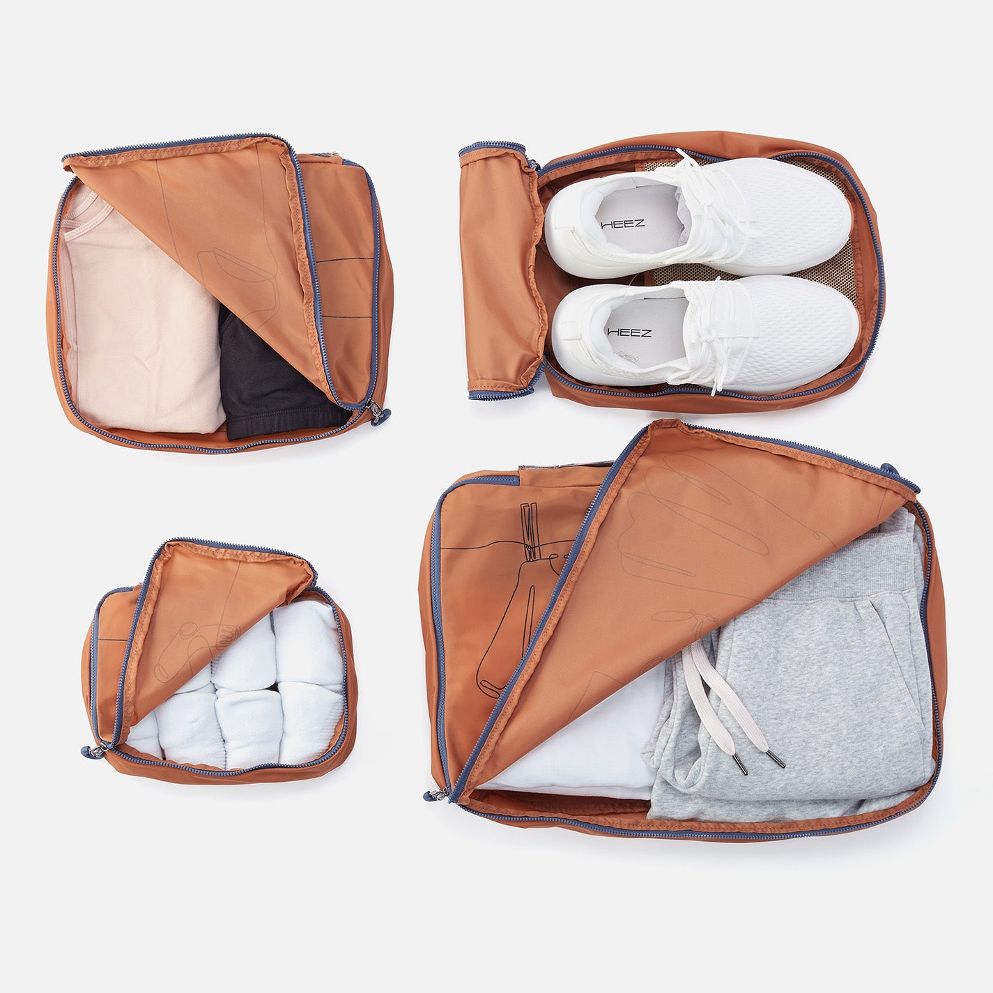 SET TO GO Shoe Packing Cube in CaRefiber recycled nylon - Dune - Image 4