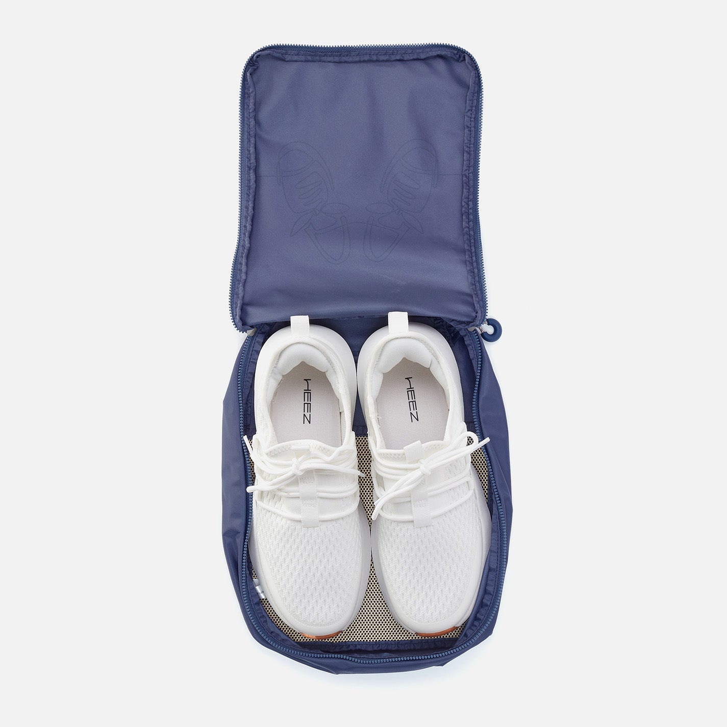 SET TO GO Shoe Packing Cube in CaRefiber recycled nylon - Ocean - Image 3