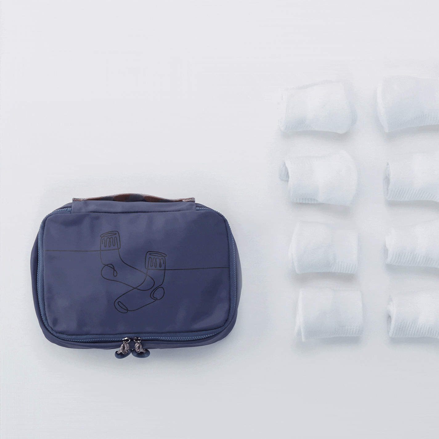 SET TO GO Packing Cube Small in CaRefiber recycled nylon - Lotus - Image 6