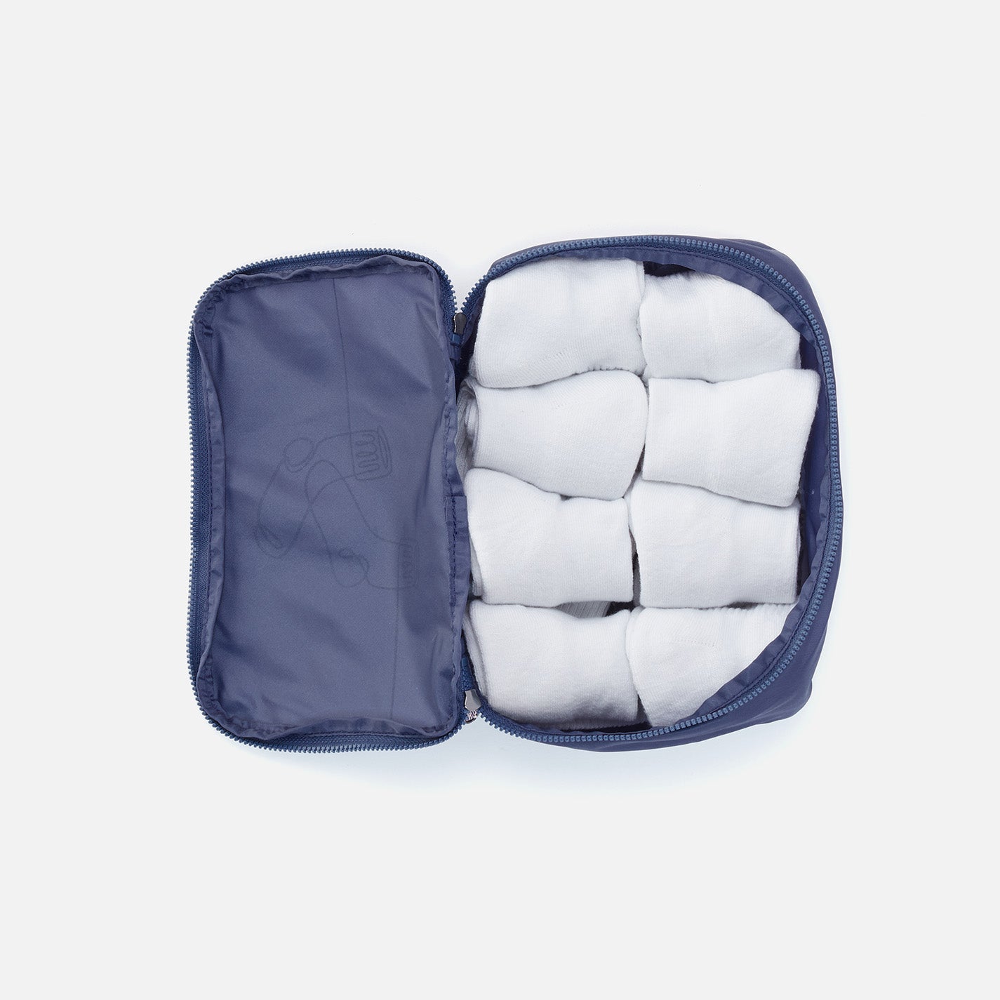 SET TO GO Packing Cube Small in CaRefiber recycled nylon - Ocean - Image 3