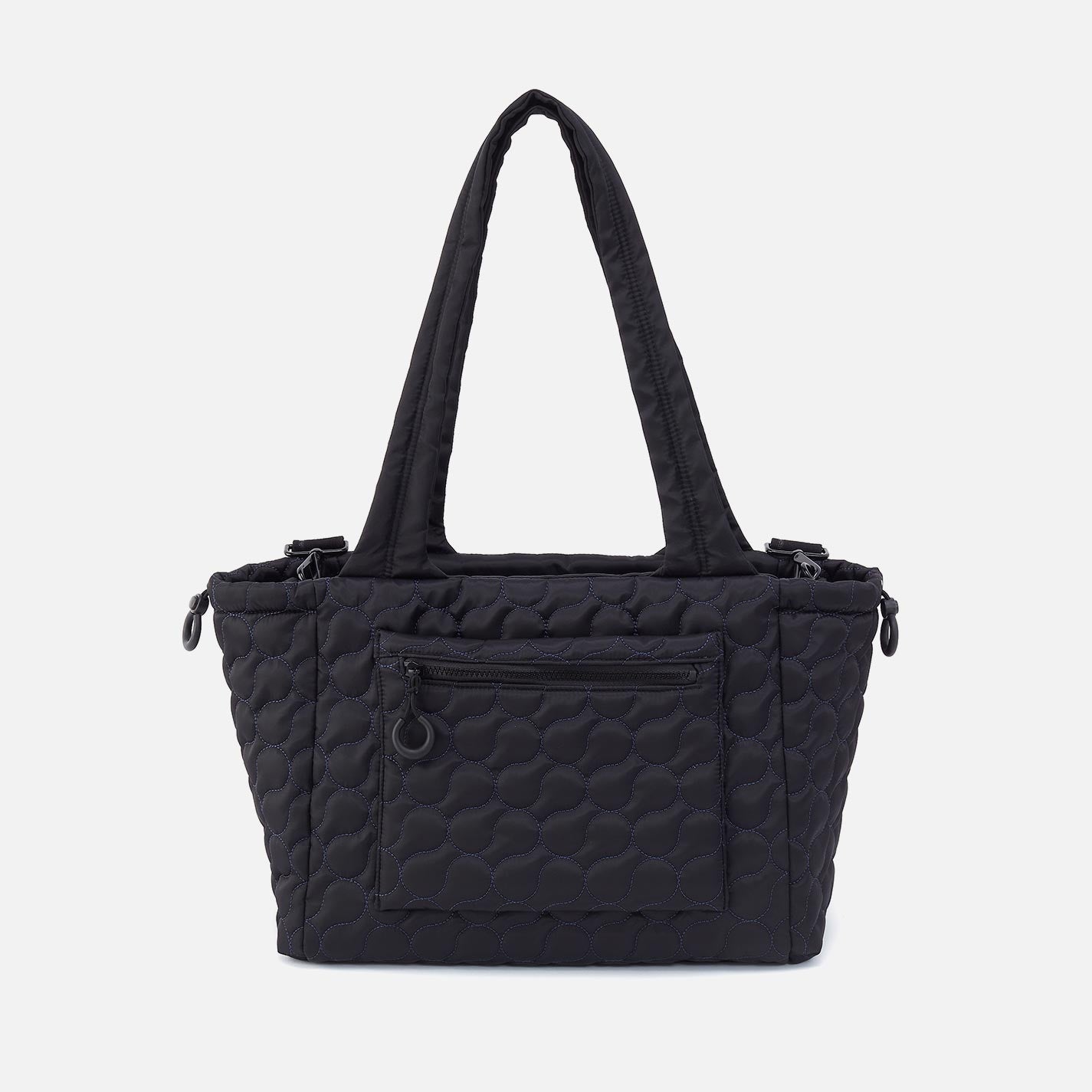 ALL IN ONE Tote in CaRefiber recycled nylon - Quilted Jet - Image 5