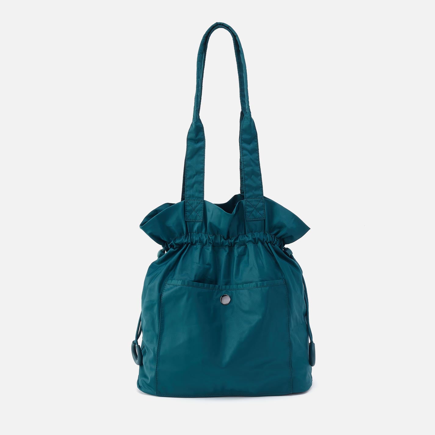 EASY DRAW Tote in CaRefiber recycled nylon - Teal - Image 4