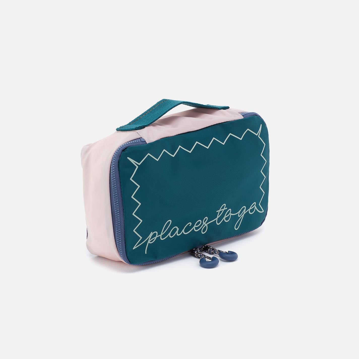 SET TO GO Packing Cube Small in CaRefiber recycled nylon - Teal - Image 2