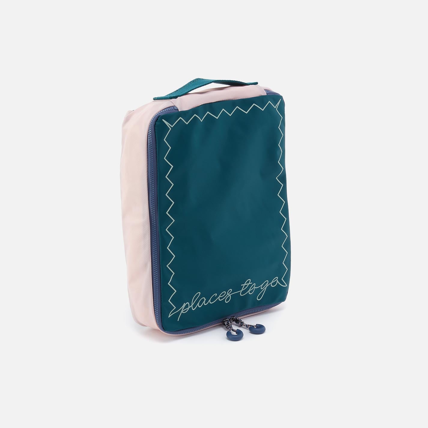 SET TO GO Shoe Packing Cube in CaRefiber recycled nylon - Teal - Image 2