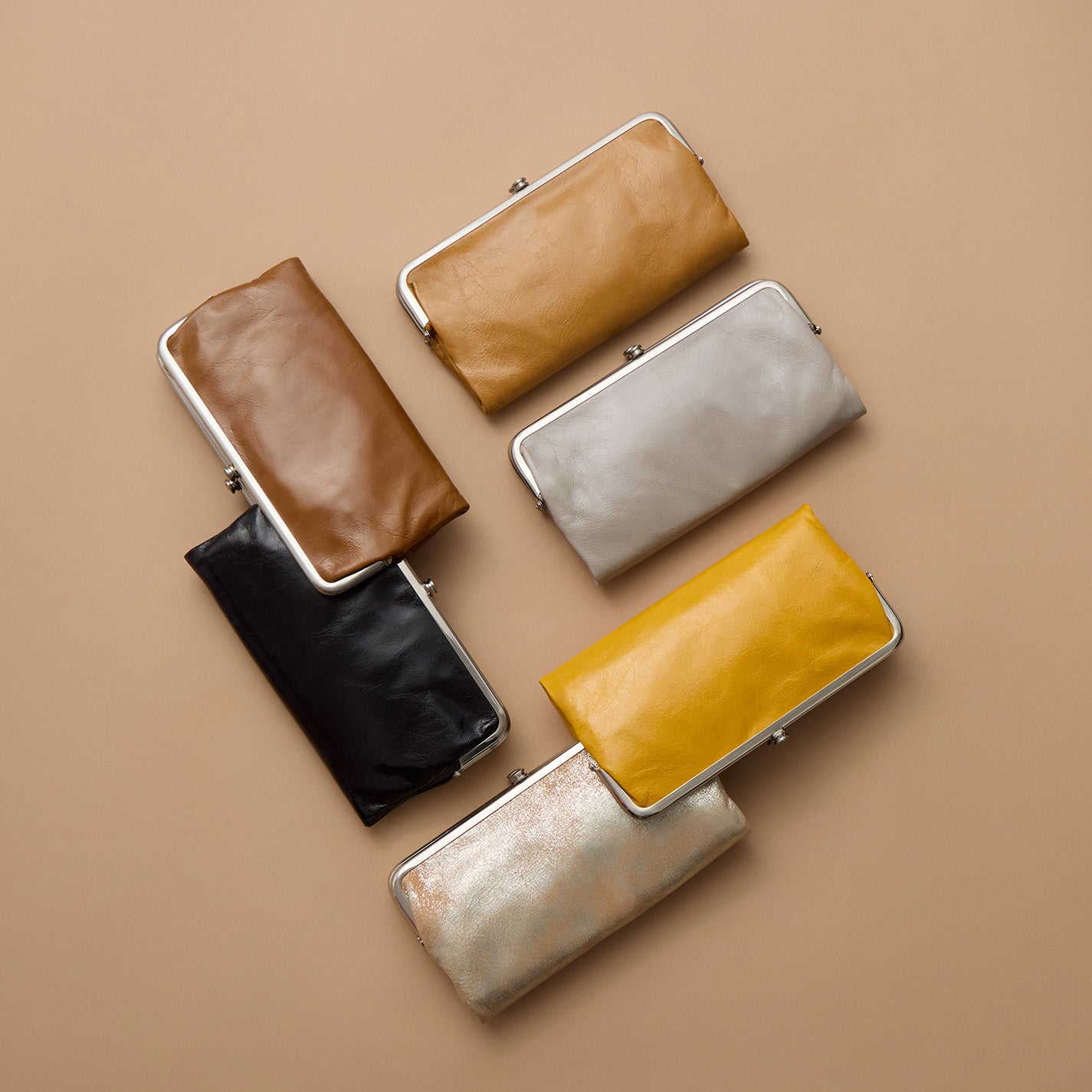 Lauren Clutch-Wallet In Metallic Leather - Saddle Stardust - Image 2