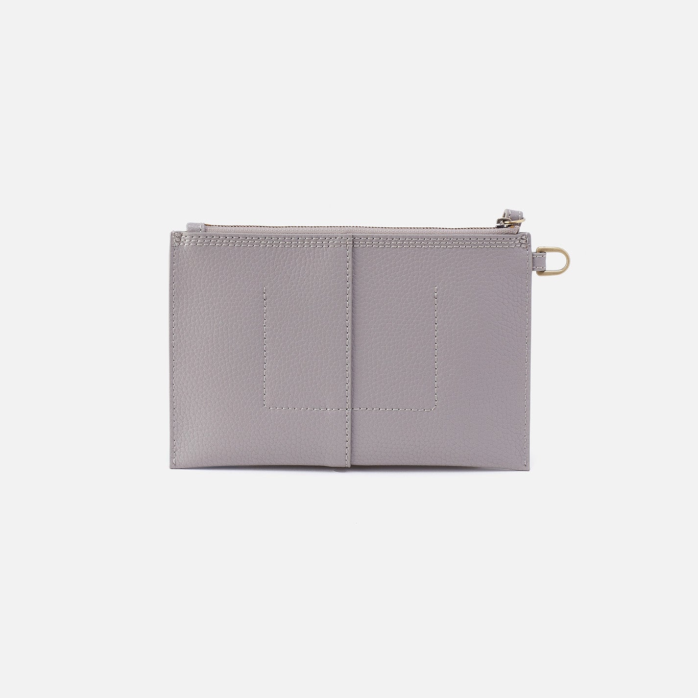 Vida Small Pouch in Micro Pebbled Leather - Morning Dove Grey - Image 5