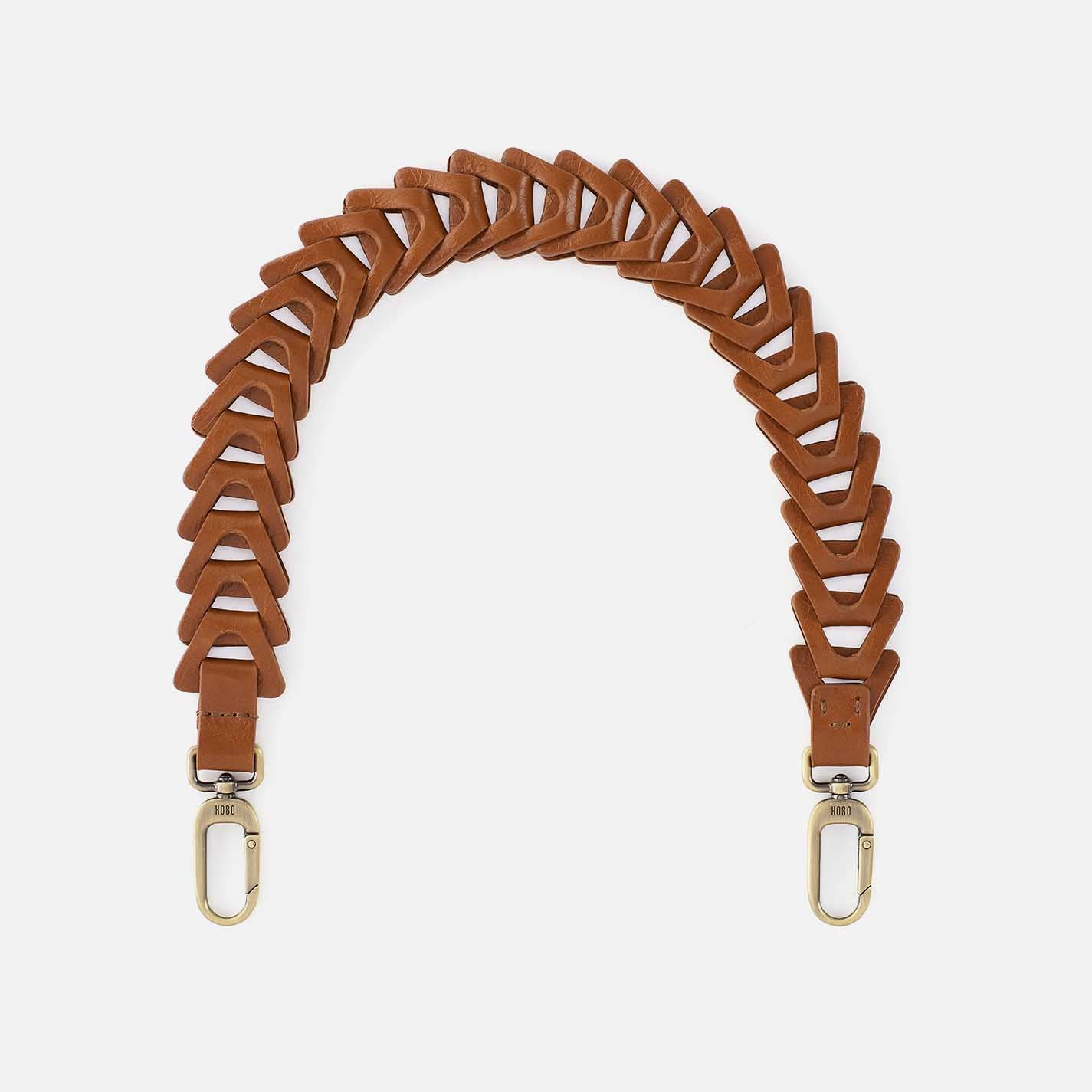 Petty Leather Link Strap in Polished Leather - Truffle - Image 3