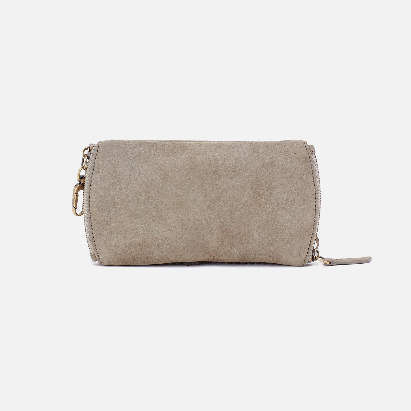 Spark Double Eyeglass Case in Nubuck Leather - Golden Granite - Image 3