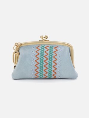 Cheer Frame Pouch In Buffed Leather - Sky