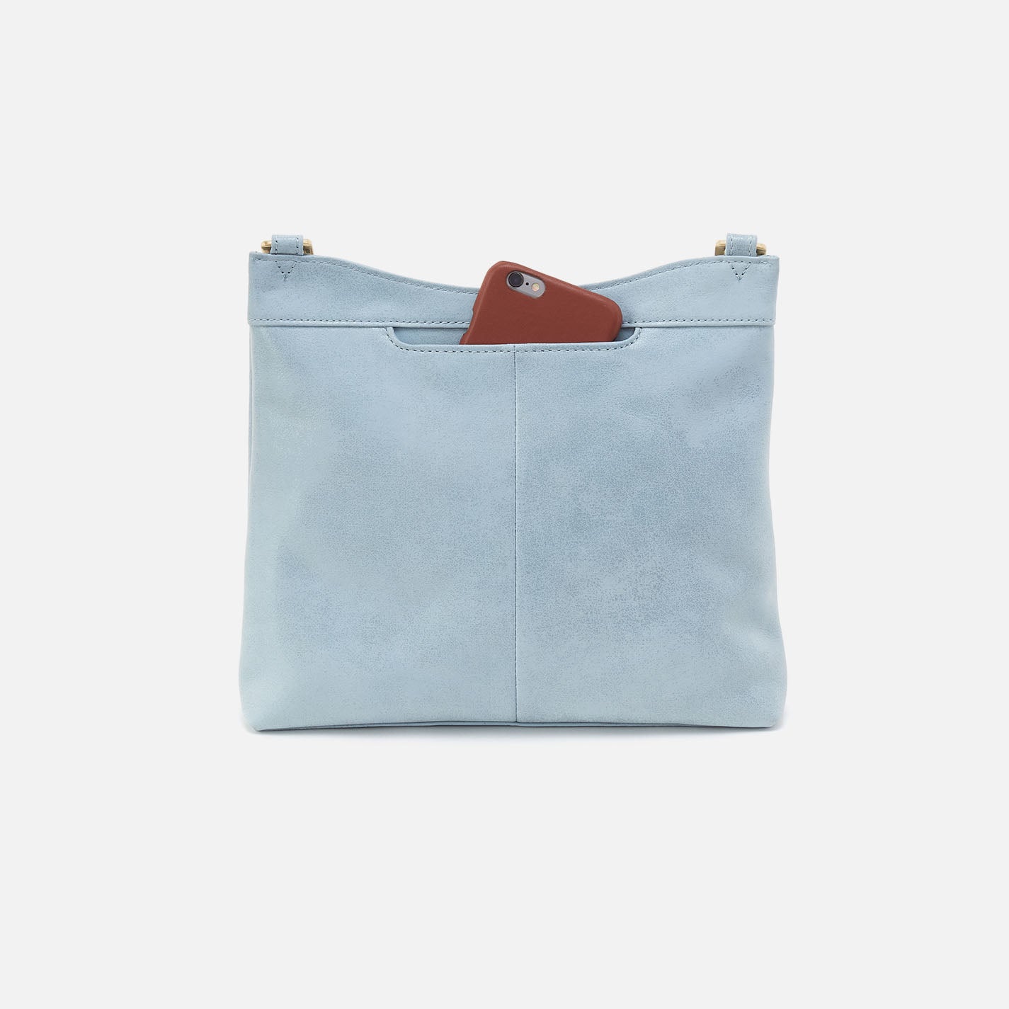 Cambel Crossbody In Buffed Leather - Sky - Image 4