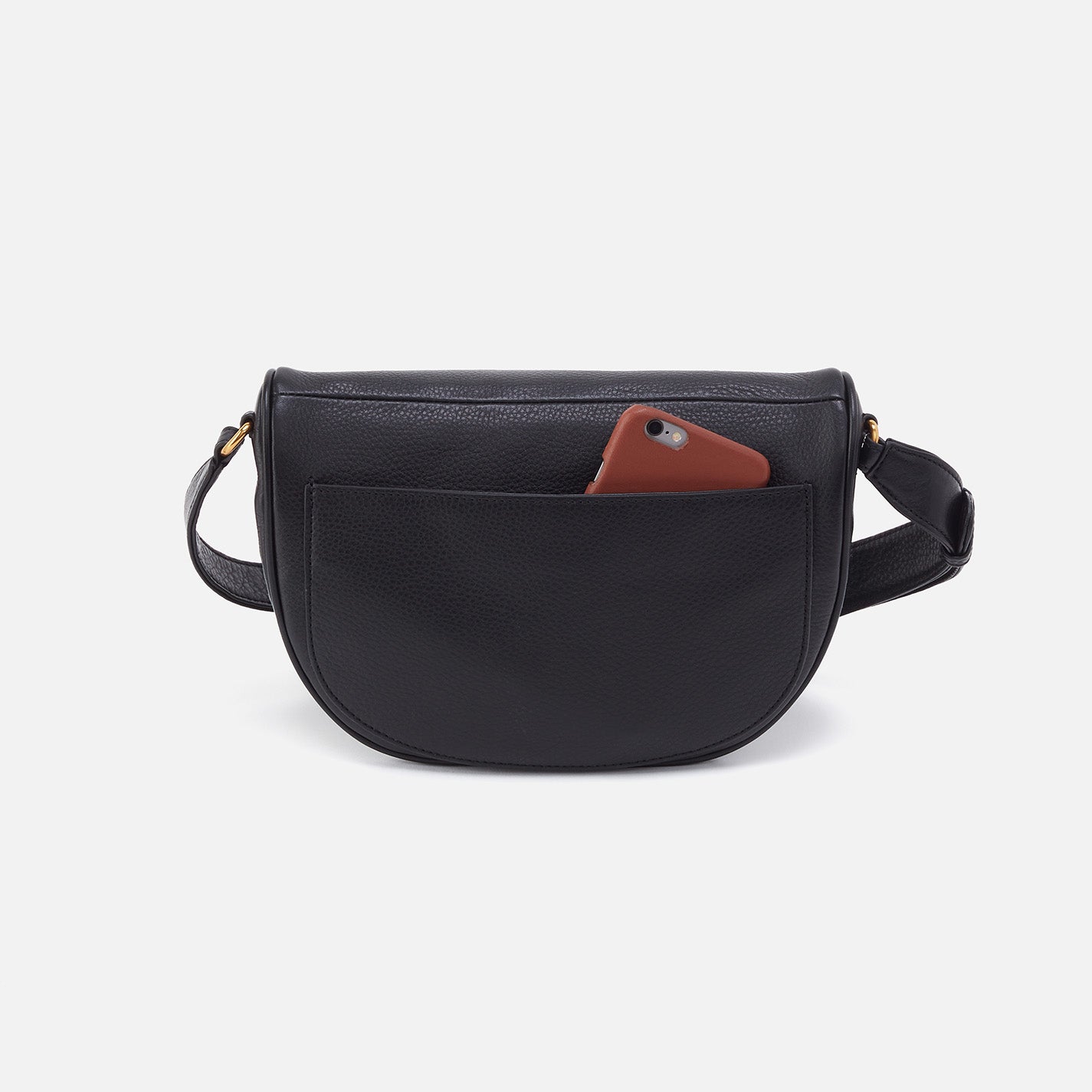 Juno Belt Bag In Pebbled Leather - Black - Image 7