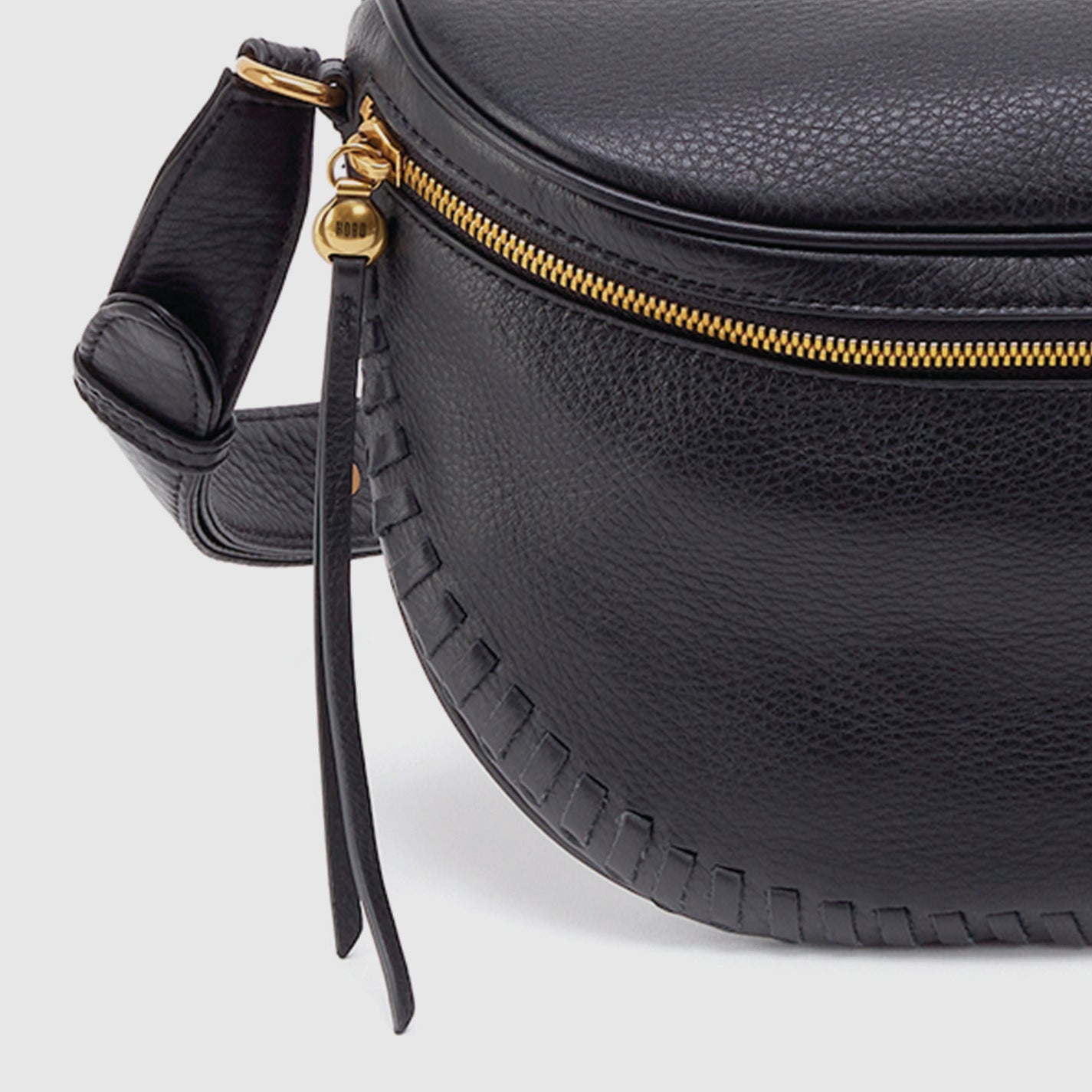 Juno Belt Bag In Pebbled Leather - Black - Image 6