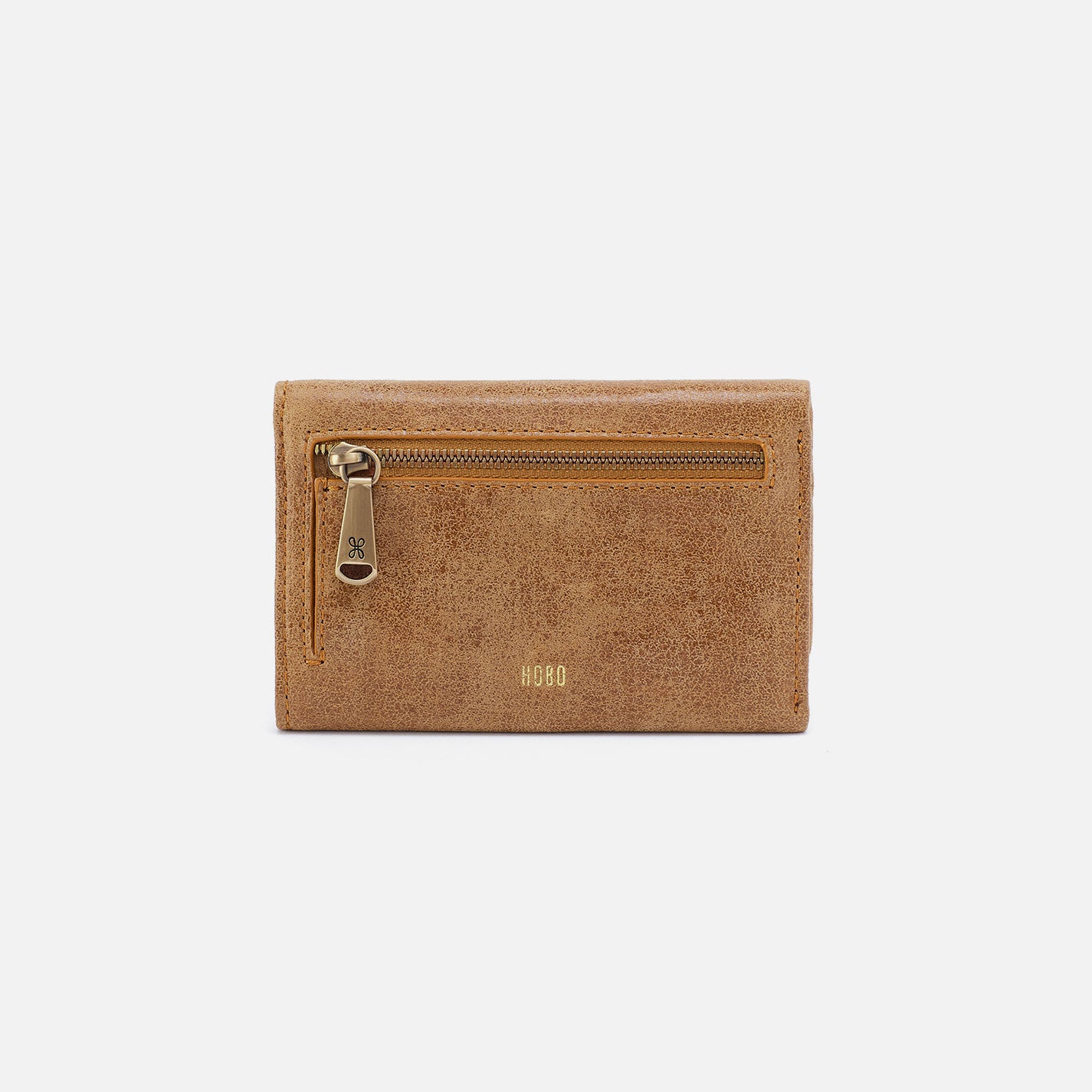 Jill Trifold Wallet In Buffed Leather - Whiskey - Image 4
