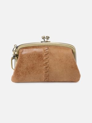 Cheer Frame Pouch In Buffed Leather - Whiskey