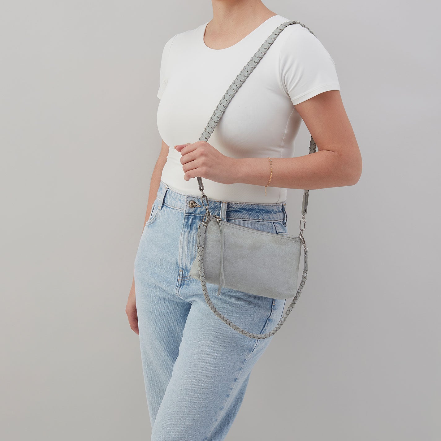 Darcy Crossbody In Buffed Leather - Misty Harbor - Image 3
