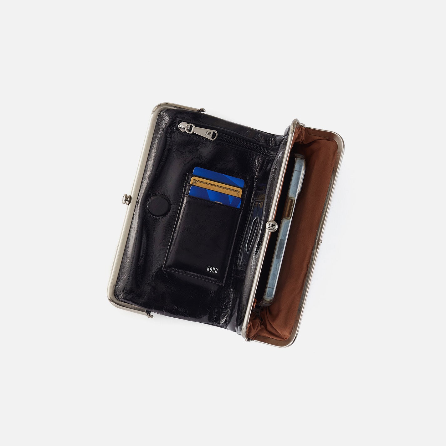 Lauren Clutch-Wallet In Metallic Leather - Saddle Stardust - Image 5