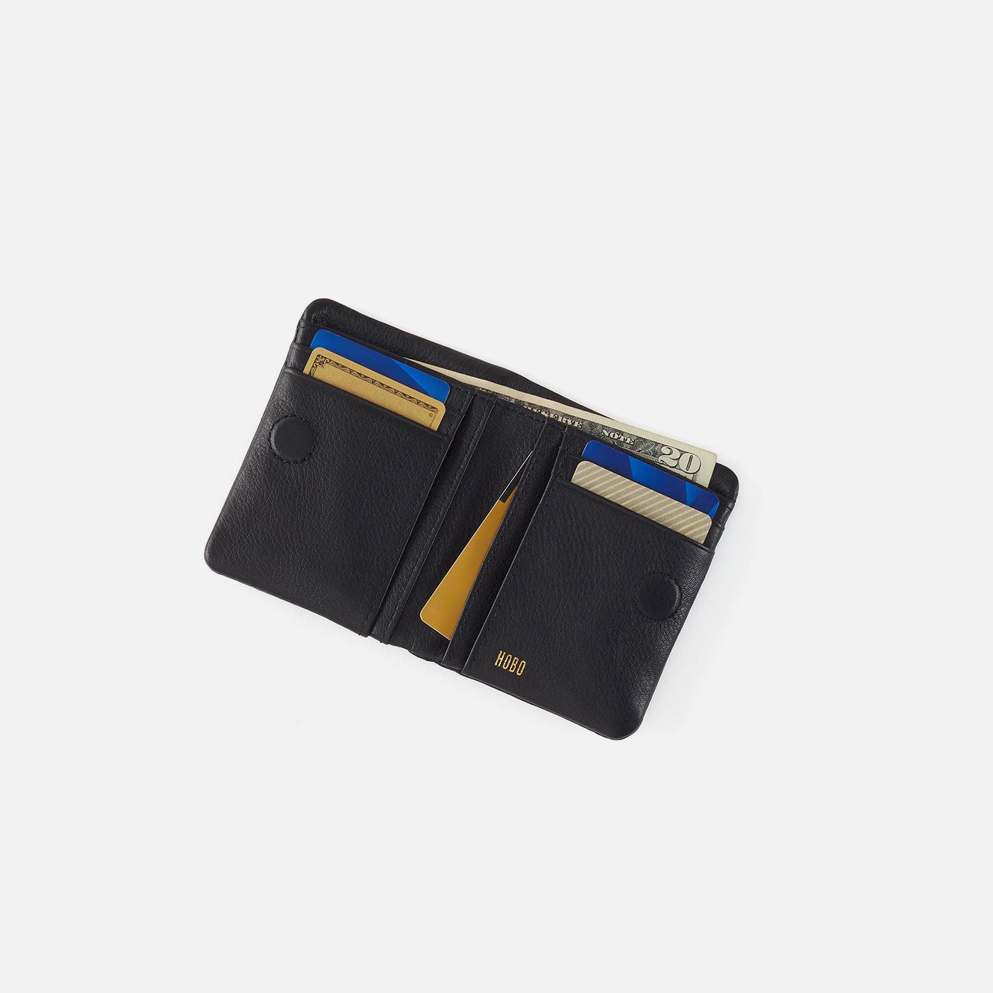 Lumen Mini Wallet In Pebbled Leather - Embroidered Birch - Image 2