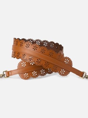 Tabby Long Strap In Smooth Leather - Truffle