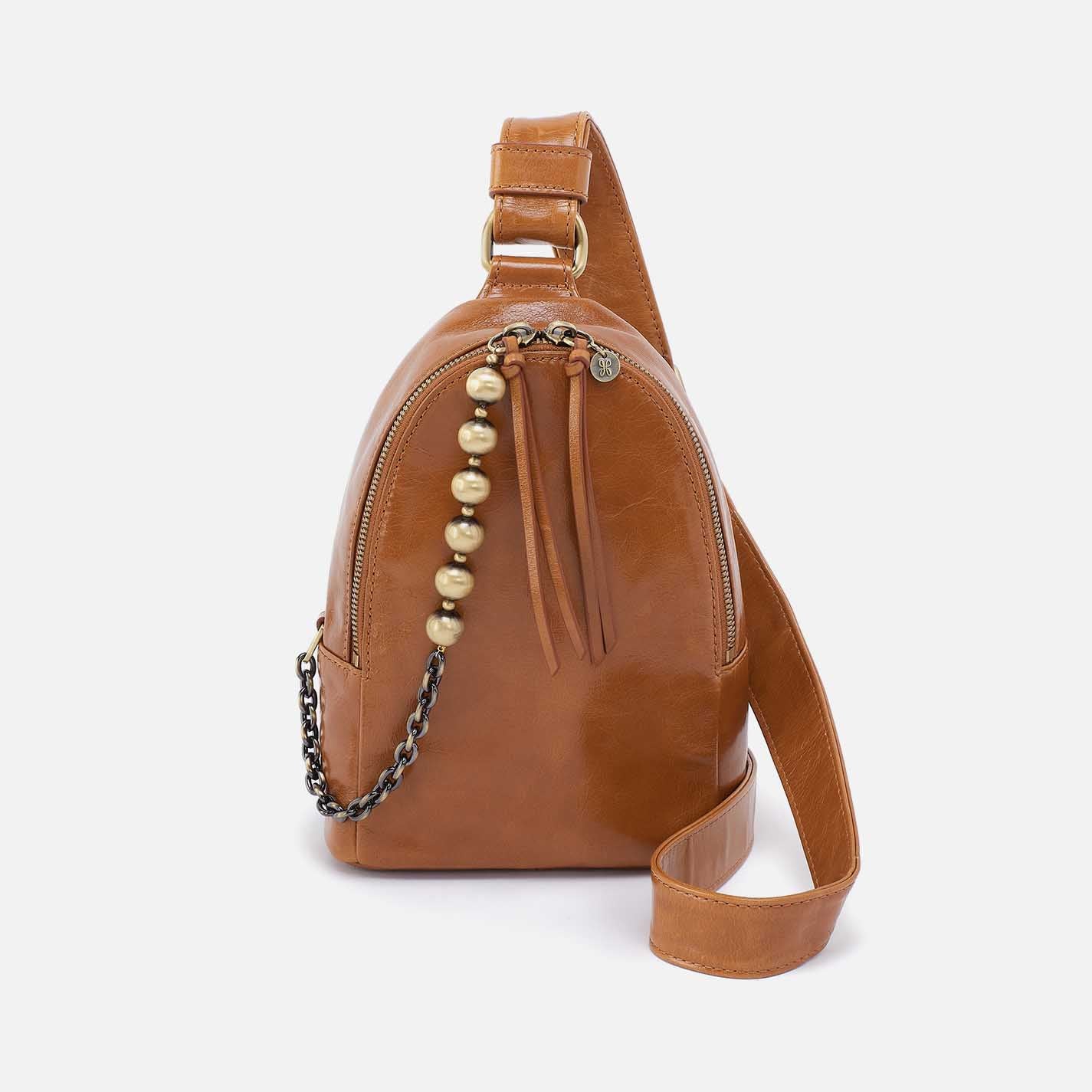 Fern Sling in Polished Leather - Truffle