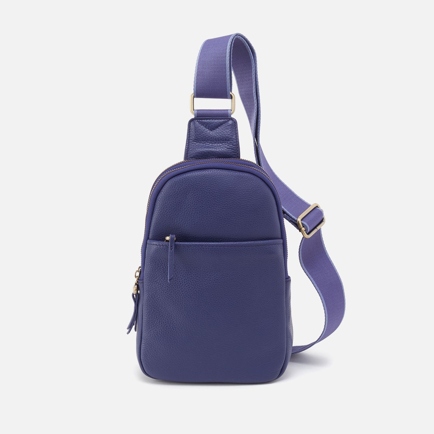 Cass Sling In Pebbled Leather - Dark Iris
