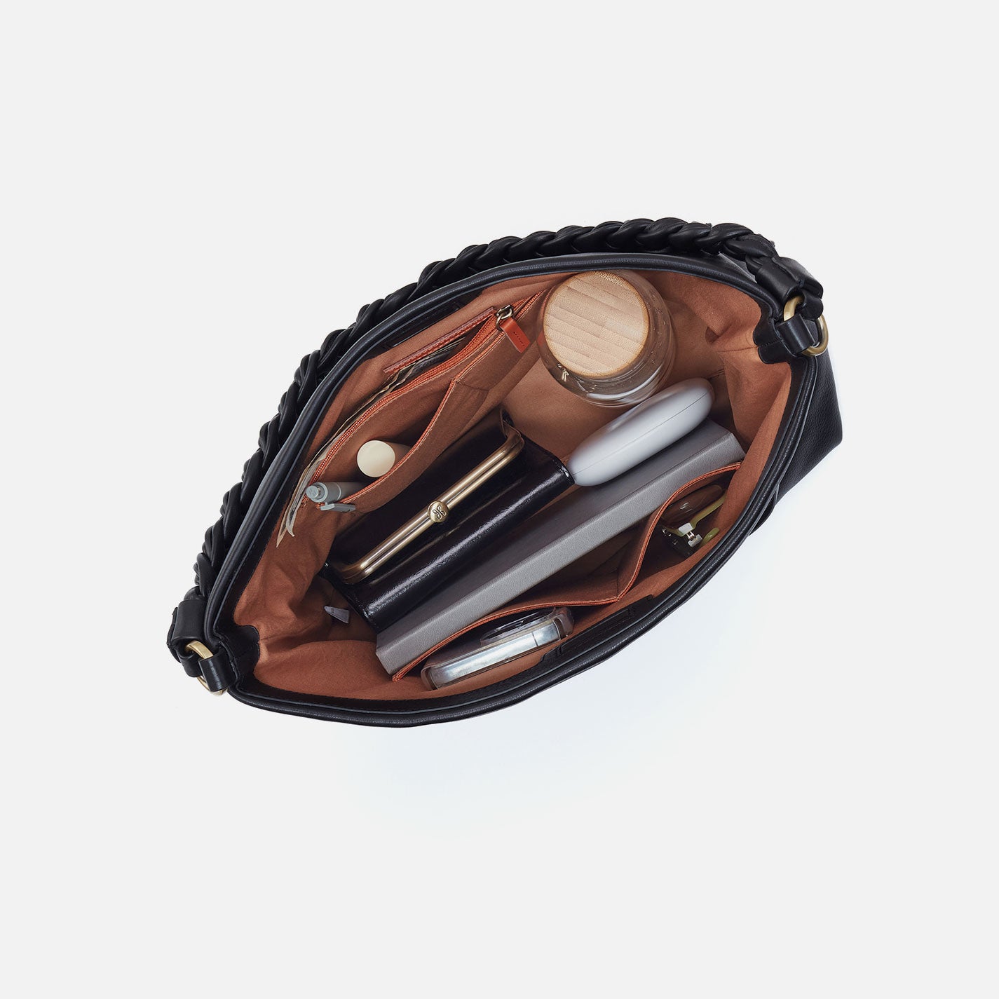 Lindley Hobo In Smooth Leather - Cordovan - Image 3