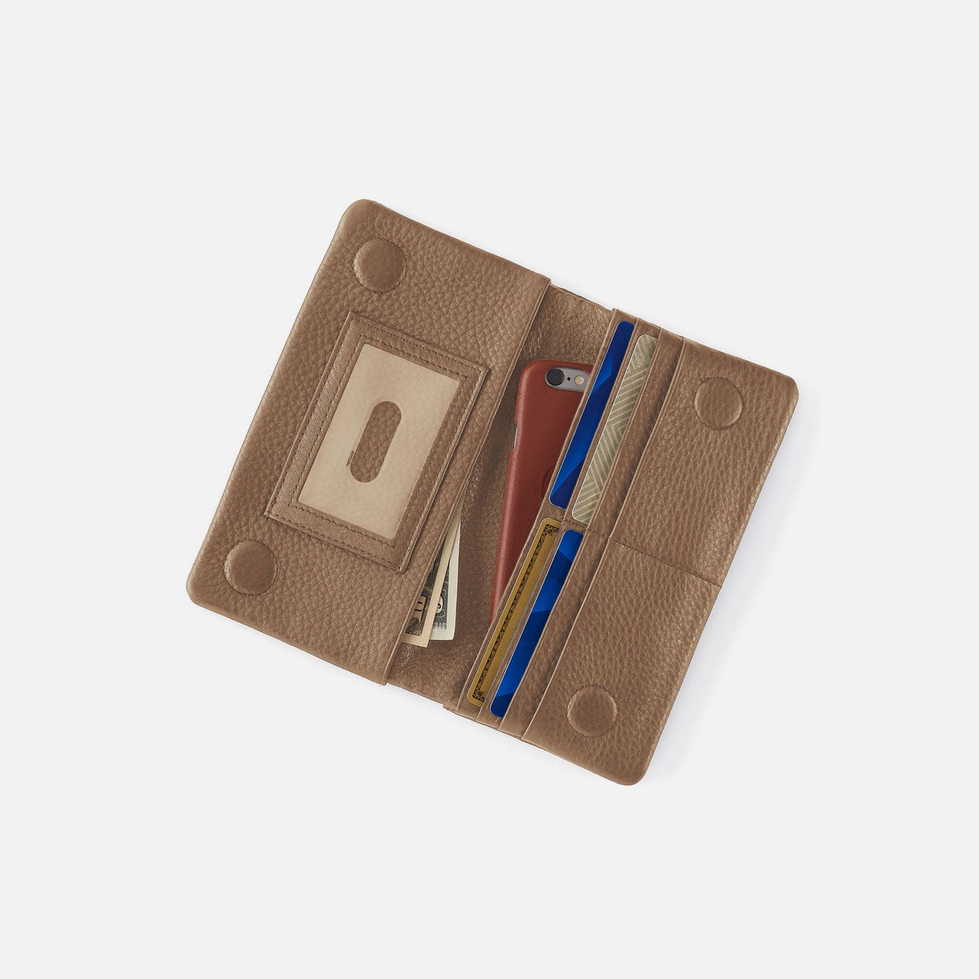 Lumen Continental Wallet in Pebbled Leather - Cedar Sagebrush - Image 2