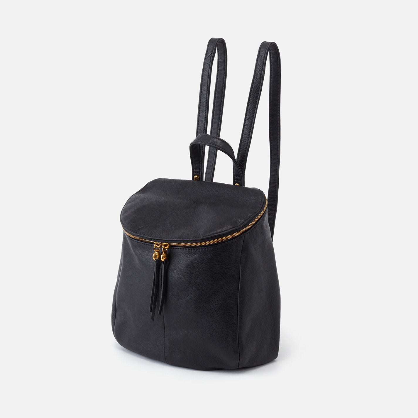 River Backpack in Pebbled Leather - Black - Image 4