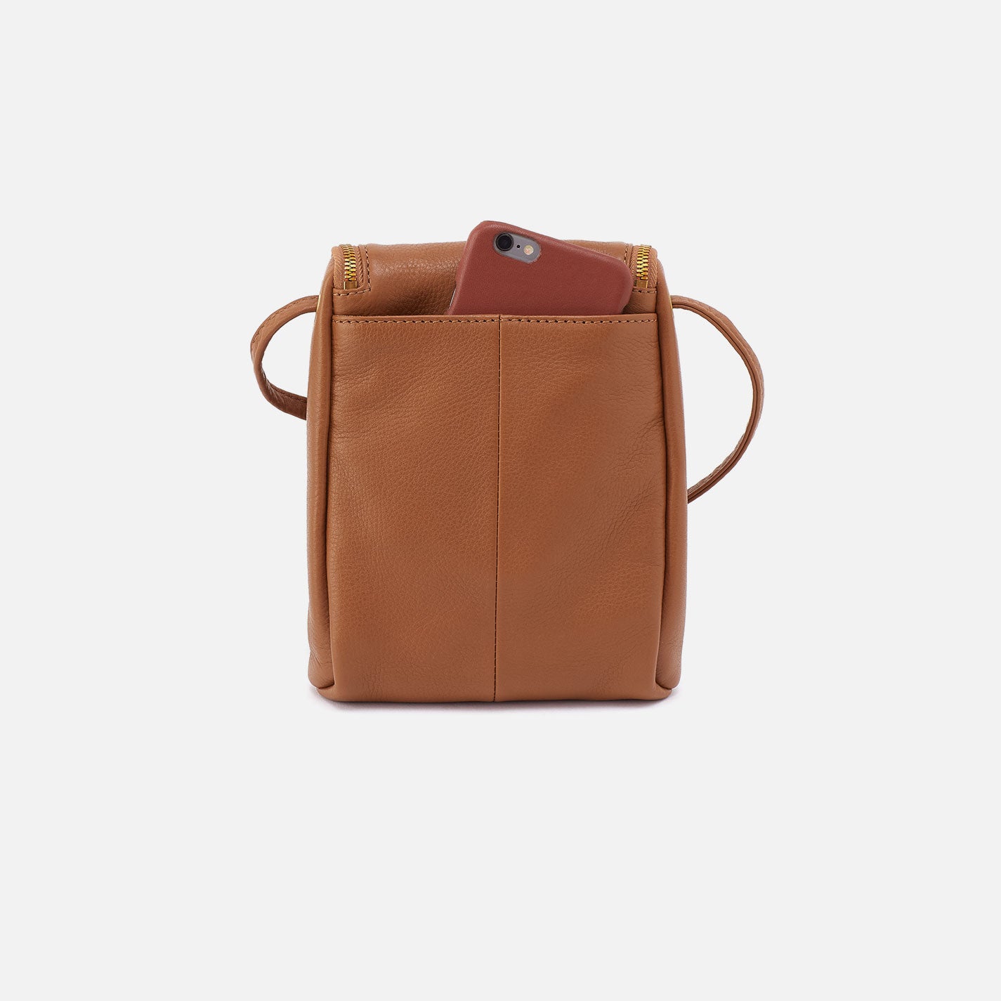 Fern Crossbody in Pebbled Leather - Warm Honey - Image 4