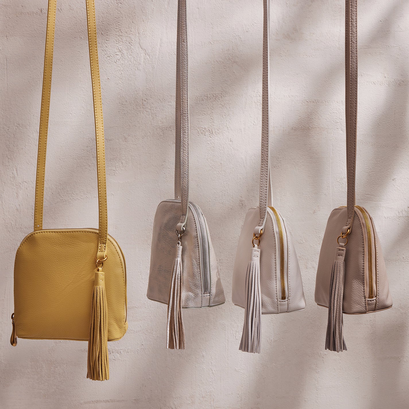 Nash Crossbody In Pebbled Leather - Taupe - Image 2
