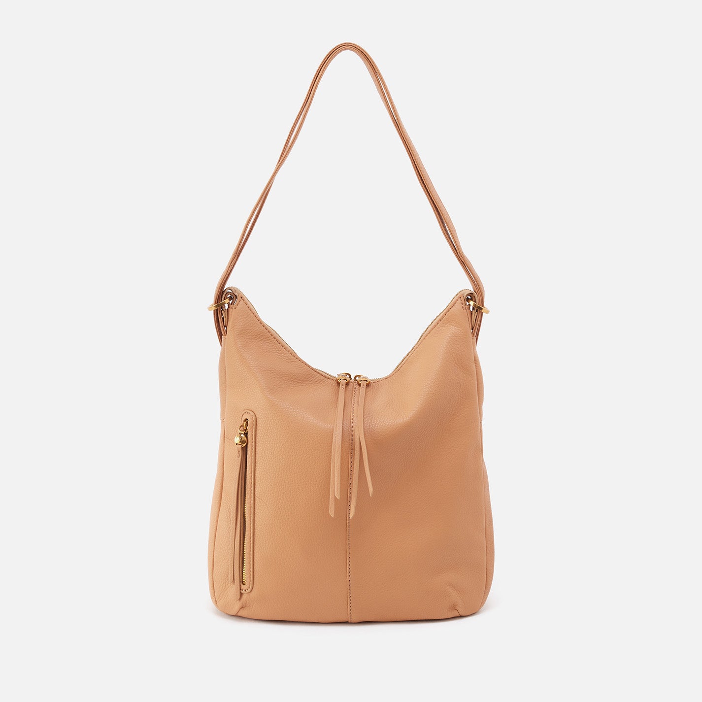 Merrin Convertible Backpack in Pebbled Leather - Sandstorm - Image 6