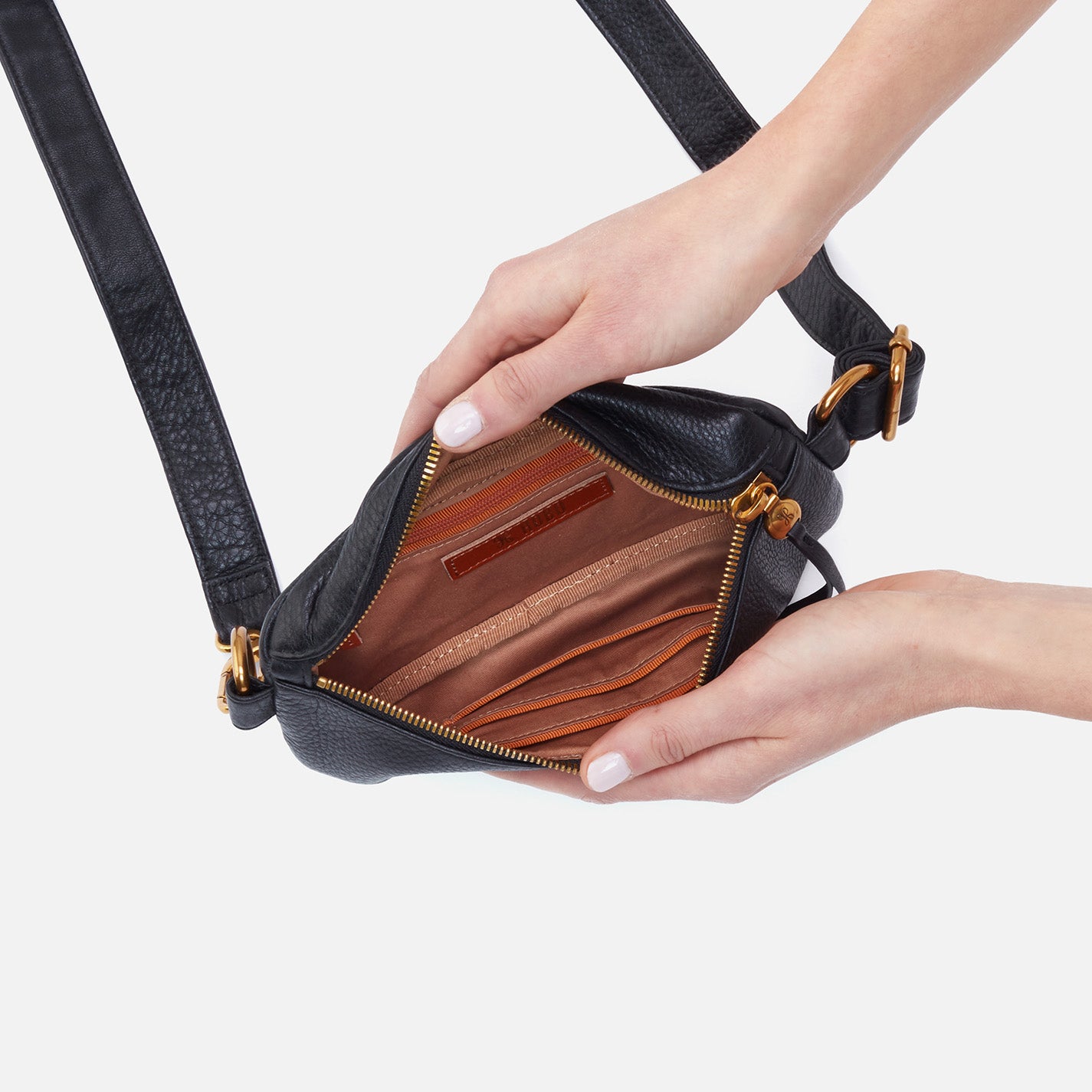Fern Belt Bag In Pebbled Leather - Black - Image 3